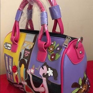 Funky bag to resemble Italian brand “Braccialini”.